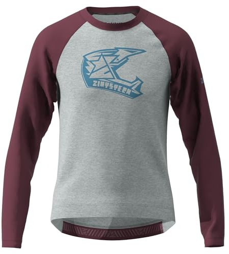 Zimtstern PureFlowz Langarmshirt Kinder grau/rot