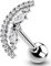 OUFER 16 Gauge Helix Piercings Conch Piercing Ring Oval CZ Tragus Ohr Orbital Knorpel Ohrring Ohrpiercing Chirurgenstahl Cartilage Earring Top Ear Jewelry Frauen