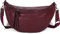 styleBREAKER Women's Half Moon Crossbody Shoulder Bag, detachable adjustable shoulder strap, solid color handbag 02012386, Colour:Claret-Violet