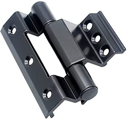 Charnières en Aluminium Noir, Charnières de fenêtre moustiquaire, Charnières Non perforées, Charnières de fenêtre à battant