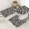 3 Stück Badgarnitur Farm Wild Leopard Tierhaut Contour Badteppich rutschfeste U-Förmige Pad Soft Toilettenmatte Für Badewanne, Badezimmer, Bad
