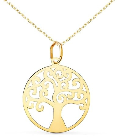 Collier - Pendentif Or 18 Carats 750/000 Arbre de Vie - Chaine Dorée