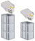 PROREGAL SuperSparSet 5x Eurobox NextGen Economy mit Scharnierdeckel & gelben Verschlüssen | Griffe geschlossen | HxBxT 32x30x40cm | 30 Liter | Eurobehälter Transportbox Transportbehälter