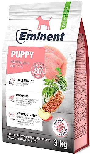 Eminent Puppy | High Premium Hundefutter Glutenfreie |Trockenfutter für Welpen, trächtige und laktierende Hündinnen Kleiner und mittlerer Rassen 3kg