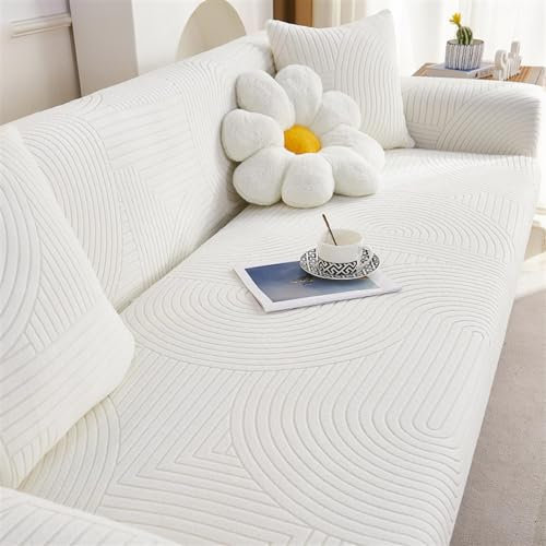 GDDUOYUE Maßgeschneiderter Sofabezug-Couch Schoner-Rutschfester Sofabezug, Je nach den von Ihnen hochgeladenen Maßen werde ich einen Sofabezug anpassen, der Besser passt,Jade White 1,3 Seater