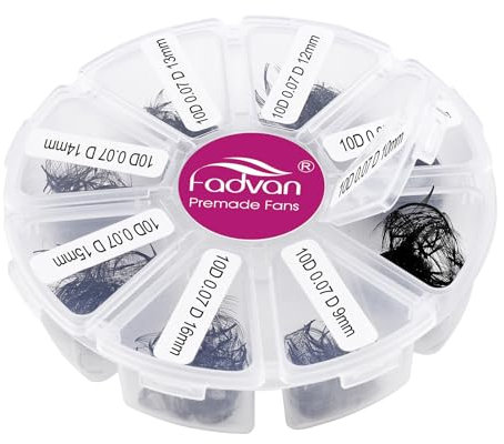 FADVAN Cils Extension de Cils Bouquet 500PCS 10D 0.07D Curl Mix 9-16mm Ventilateur Extension Cils Préfabriqués Bouquet Faux Cils Professionnel Premade Fans Lashes