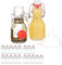 Relaxdays kleine Flaschen, 20er Set, 50 ml, Glasflaschen zum Befüllen, für Liköre & Öle, Bügelverschluss, transparent