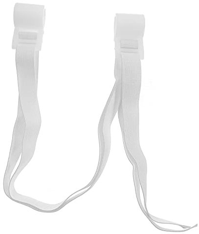 Amosfun 2st Bettgitter Gebunden Matratzenverbindungsbänder Hochelastischer Fester Riemen Schnallenriemen Multifunktionsgurt Für Bettlaken Baby Halter Trage Plastik Mesh-gürtel Haupt Weiß