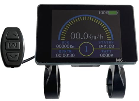 Tassety Elektrofahrrad M6 Display LCD Display 36V/48V Ebike Intelligentes Display für E-Bike Kit Wasserdichter Stecker Langlebig Einfach zu bedienen