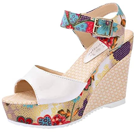 CXKOLD flip flop sandalo con tacco sandali tacco basso sabot donna estivi sandali zeppa sughero pantofole ospiti diverse misure sandali donna con tacco e plateau rosa sandali