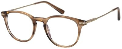 Savile Row Brille mit Sehstärke in Gold für Damen optional mit Sonnenbrillentönung oder Blaulichtfilter, Rund, gefertigt aus Acetat, Modell: SRO-029-122 (inklusive Brillenetui)