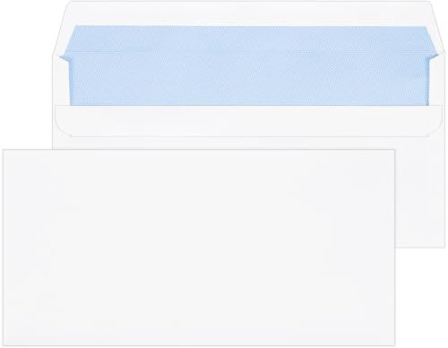 Officely DL Self Seal Envelopes 90 GSM Wallet 110mm x 220mm, White - Box of 1000