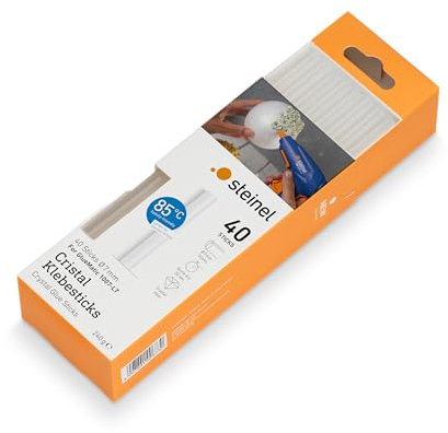 Steinel Klebesticks 85°C Cristal, transparente Heißklebesticks 7 mm, 40 Stk. Heißklebepatronen, für Klepistole GlueMatic 1007-LT, 240 g