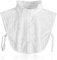 TUONYIS Faux Col Détachable Col Amovible Col Chemisier Femme Amovible Faux Col Femme Détachable Faux Col Chemise Dickey de Chemisier Faux Collier pour Dames Filles, Taille Unique(Blanc)