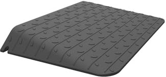 Vilnow Bordsteinrampe Gummi,schwarz,Rampe Gummikeil, Rollstuhlrampe türschwelle,Auffahrhilfe Türschwellenrampe, Autorampe,türschwelle,gummirampe (90x61x10 cm)