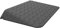 Vilnow Bordsteinrampe Gummi,schwarz,Rampe Gummikeil, Rollstuhlrampe türschwelle,Auffahrhilfe Türschwellenrampe, Autorampe,türschwelle,gummirampe (90x61x10 cm)