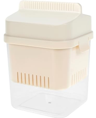 Joghurt Sieb,Frischkäsebereiter mit Deckel und Netz,Wiederverwendbarer Joghurtfilter-Milchsieb,fur Filtern von Saft,Milch(weiß)