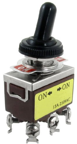 Feriany 250V AC 15A On/On 2 Positions Interrupteur bipolaire bidirectionnel a bascule avec enveloppe impermeable