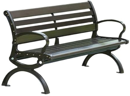 ZENY896V Gartenbank Gartenstuhl for den Außenbereich, Terrassenbank aus Aluminiumguss, Park Leisure Iron Seat für Garten Park Balkon(XL)