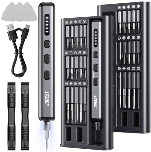 JOREST 38 en 1 Kit Destornillador Electrico Precisión Pequeño, Juego De Destornilladores Profesional Sí Magnético, Para iphone, Macbook, PS5, PS4, Xbox, Switch, Gafas, Relojes, Juguetes