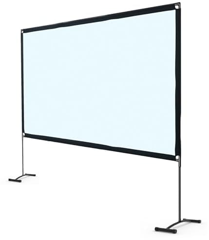 SceneLights Technologies Leinwand: Outdoor-Projektionsleinwand mit Gestell und Tasche, 120 / 305cm, 16:9 (Projektorleinwand, Mobile Leinwand, Pool)