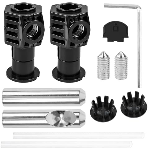 Fuhesgu Set di Fissaggio per WC con Viti per Sedile WC+Cerniere di Fissaggio per Sedile WC, Viti di Fissaggio per Montaggio a Parete di WC Universale Set di Fissaggio Intelligente per WC Sospesi