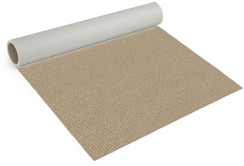 Internethandel Pfordt Teppichboden Feinschlinge Beige, 250x200 cm | Teppich Meterware aus 100 % Polypropylen, Feinschlinge mit Vliesrücken, für Wohnräume und Büro, für Fußbodenheizung geeignet