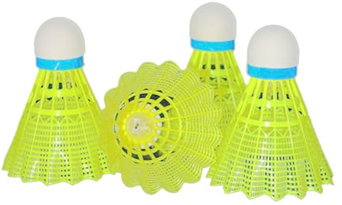 Haodream 4 Stück Nylon LED Badminton Shuttlecocks Indoor Outdoor Sport Training für Balltraining Game Tool Kits Nylon Badminton Shuttlecocks Led Badminton
