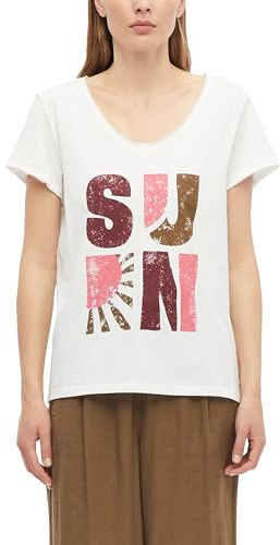 s.Oliver Damen 2178618 T-Shirt mit Frontprint (1er Pack)