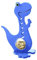BigBellyBank© Dino Kugelbahn Spardose 60cm EINFARBIG - Made in Switzerland (Blau EINFARBIG)