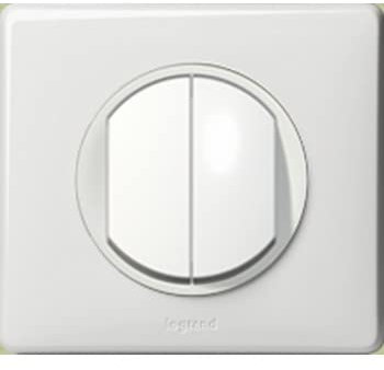 Double poussoir Céliane Blanc