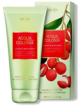 4711 Acqua Colonia® Lychee & White Mint | Duschgel - aktivierend - Wellness für die Sinne | 100ml Aroma Shower Gel