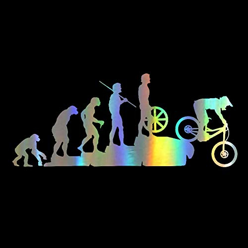 CSCH Auto-Aufkleber Car Sticker 22.8 * 9.5cm Funny Mountain Bike Downhill 3D car Sticker Funny Reflective Sticker Decal JDM car Styling