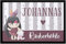 SpecialMe® Fußmatte Kinderzimmer personalisiert mit Name Räuberhöhle Türvorleger Indianer-Mädchen rutschfest & waschbar weiß 60x40cm