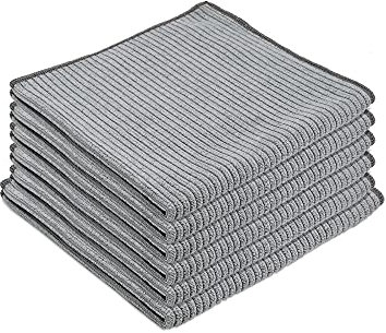 6x antibakterielles Reinigungstuch aus Mikrofaser Bad Putztuch, Mikrofasertuch, Putztuch, reinigt ohne Chemikalien, fusselfreies und streifenfreies Wischen für Sanitär, Bad, WC, Küche, Haushalt, Auto