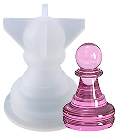 Fiorky 3D Crystal International Schach Epoxidharz Formen, Silikonform DIY Handgemachte Handwerk Schachbrett Schachfiguren Harz Silikonform Schmuck Heimdekoration Gießwerkzeuge