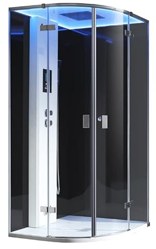 AWT AQART WATER TECHNOLOGY Dampfdusche LD210F15 schwarz/90x90