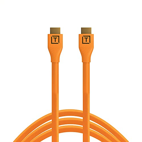 Tether Tools TetherPro Cable de Red HDMI de 2.0 a HDMI 2.0 4.6m Naranja Alta Visibilidad