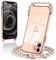 Micoden Handykette kompatibel mit iPhone 12 hülle Ultra dünn Kameraschutz Herz Love Design Galvanik TPU Silikon Bumper Kordel zum Umhängen Handyhülle mit Band Schutzhülle für iPhone 12,Rosa