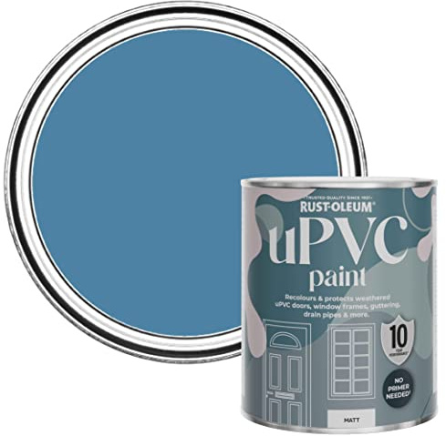 Rust-Oleum Blue uPVC Door and Window Paint in Matt Finish - Cerulean 750ml