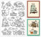 GLOBLELAND Maus Kaffee Transparente Silikonstempel Kaffee Klare Stamps Cartoons Tiere Silikonstempel Für Kartengestaltung DIY Prägung Journaling