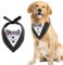 Kuoser Hunde Smoking Halstuch, Fliege für Hochzeit, Formelle Krawatte Outfit, Haustier Bandana für Mittelgroße & Große Hunde, Verstellbar Max. Halsumfang 60cm