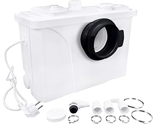 Yznahre 700W Hebeanlage WC, Schmutzwasserpumpen, Fäkalienpumpe 180L/min, Haushaltspumpe für WC Toiletten, Dusche, Waschbecken, 4 in 1 Schmutzwasser Abwasser Fäkalien Pumpe