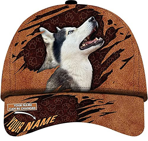 799 Herren Damen Baseball Cap Baseball Kappe Mütze Leicht Leicht Abwaschbar Snapback Kappe Für Golf Laufen Husky Scratch, Ledertier, Geschenke Für Hundeliebhaber