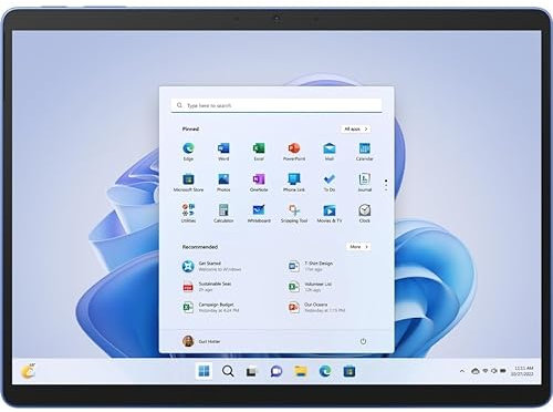 Microsoft Surface Pro 9-13 Inch 2-in-1 Tablet PC - Blue/Sapphire - Intel Core i7, 16GB RAM, 512GB SSD - Windows 11 Home - Device only, UK Version, 2022 model