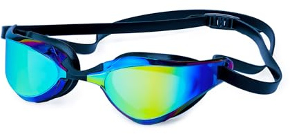 THEMAGIC5 Diseñadas para natación recreativa y competitiva, gafas de natación para adultos para hombres y mujeres, diseño antivaho y sin fugas (revestimiento de espejo dorado)