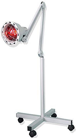 Sanqiao Stand Infrared Therapy Lamp with Dimmable Heating and Flexible Arm, Perfect for Home and Beauty Salon, 275W & White