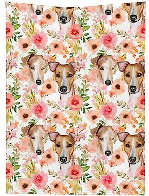 908 Niedlich Windhund-Hundetiermuster Sofaüberwurf Decke Flauschig Couch Decke Fashion Kuschel Decke Für Wohnzimmer Couch Schlafzimmer