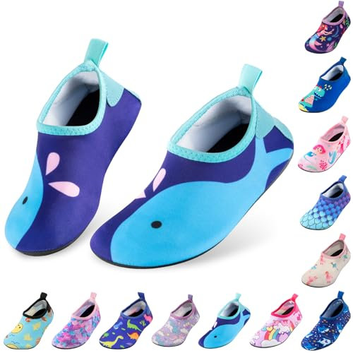 OWANVION Zapatos de agua para niños, de secado rápido, antideslizantes, para nadar, zapatos de agua para niños, calcetines de agua para playa, piscina, para niños, niñas, niños pequeños, bebés,