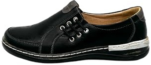 Ablovo® Damen Loafer Bequeme Mokassins Slippers Slip on Halbschuhe (Schwarz-Grau, EU Schuhgrößensystem, Erwachsene, Damen, Numerisch, M, 36)